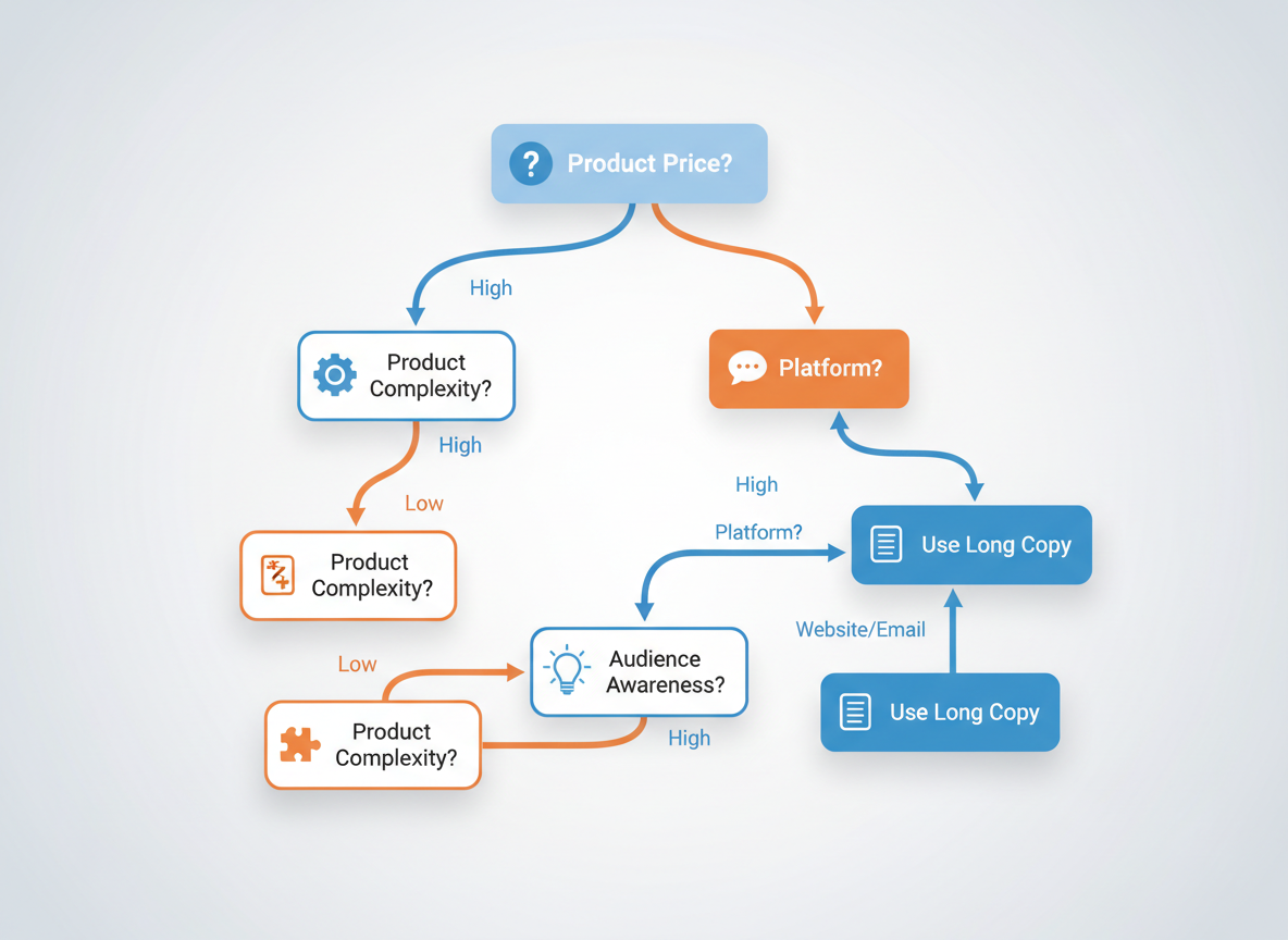 The Decision Framework: When to Use Long Body Copy vs. Short Copy