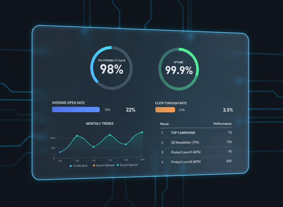 Real Performance Metrics: Deliverability, Uptime & Results!