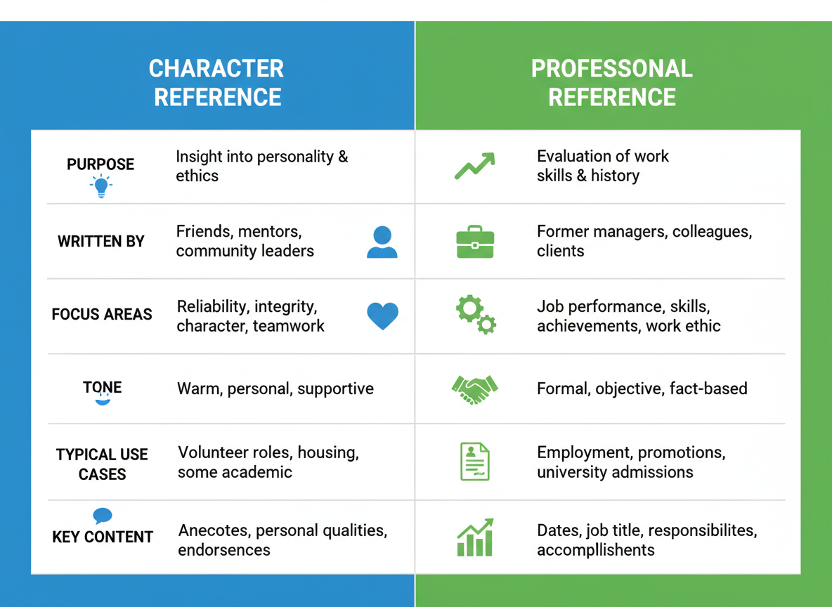 Character Reference vs Professional Reference: Know the Difference