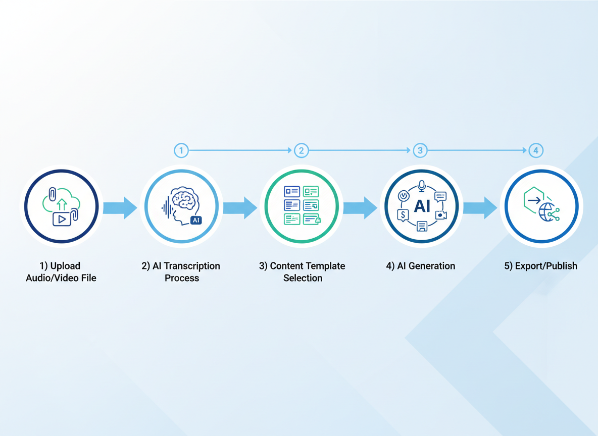 How Castmagic Works: From Audio Upload to Content Empire
