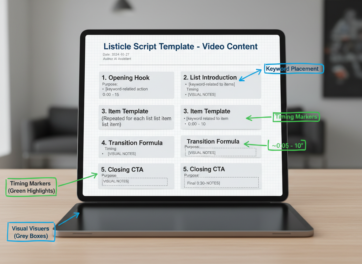Template #1: The Listicle Script (Top 10s, How-Tos, Roundups)