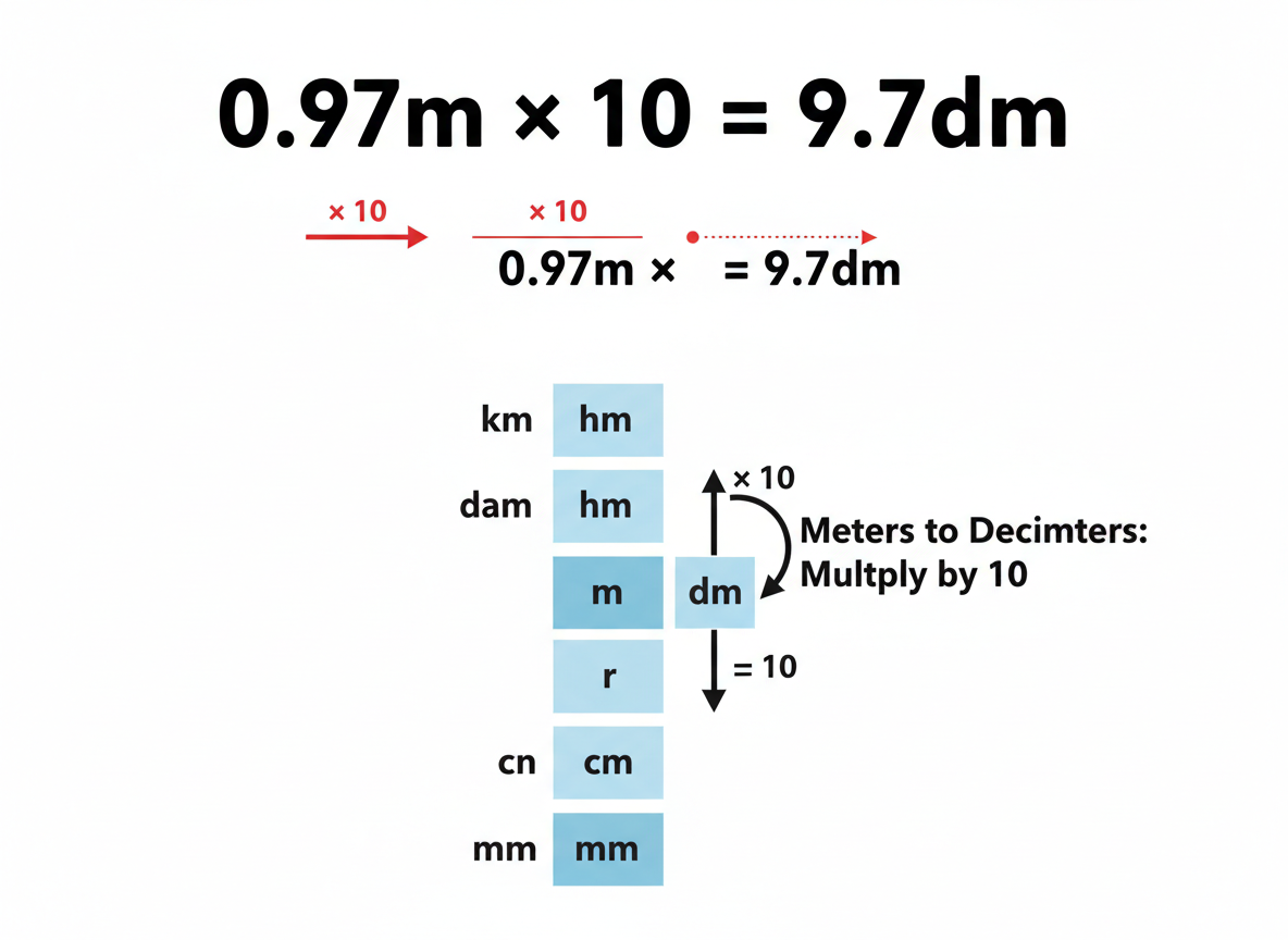 Understanding the Conversion: How to Convert 0.97m to dm
