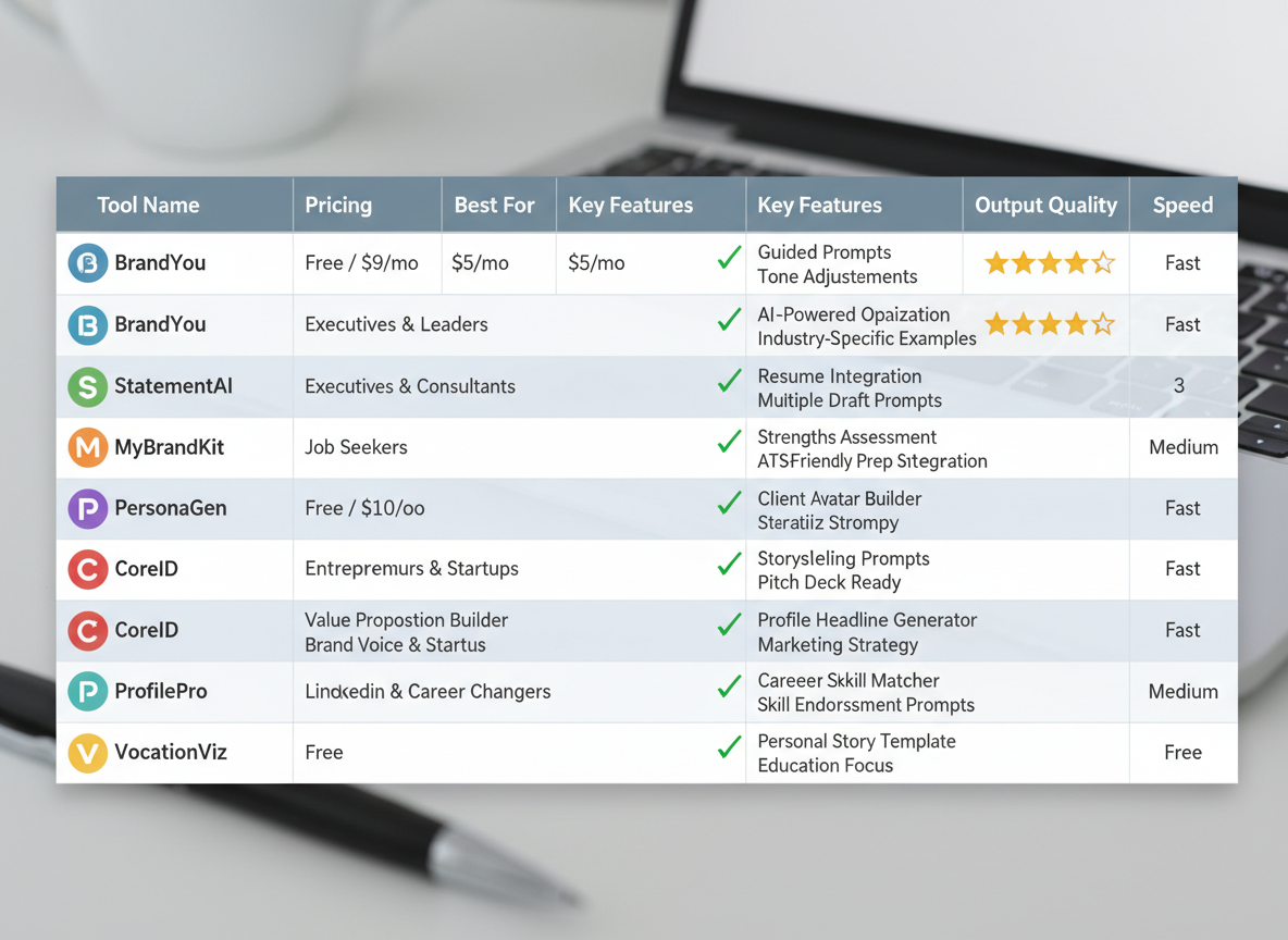 The 7 Best Personal Brand Statement Generators in 2026 (Tested and Ranked)