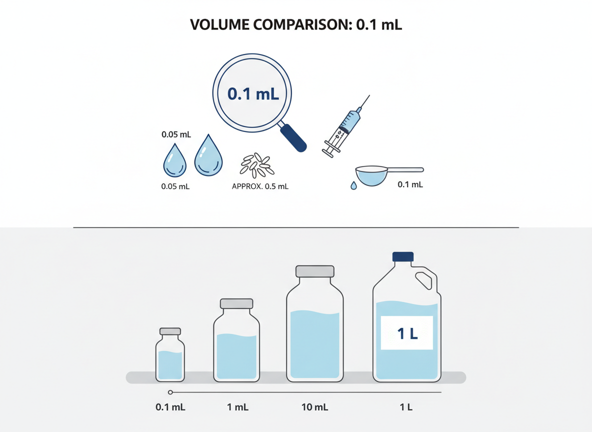 Visual Comparison: Understanding 0.1 mL Size