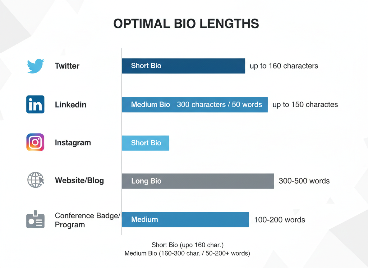 Personal Biography Length Guide: Platform-Specific Word Counts