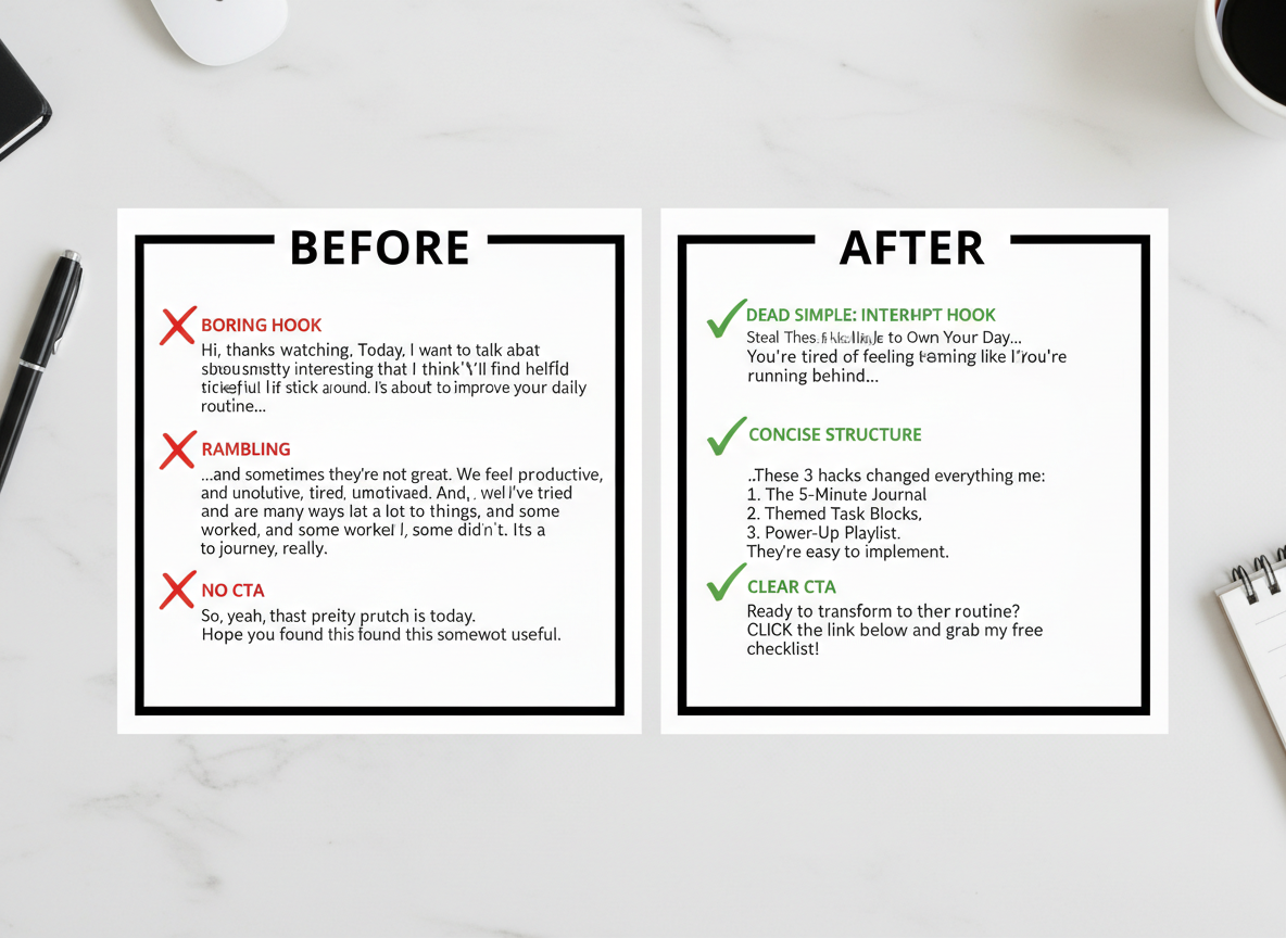 Before & After: Transforming Weak Scripts into High-Performing Ones
