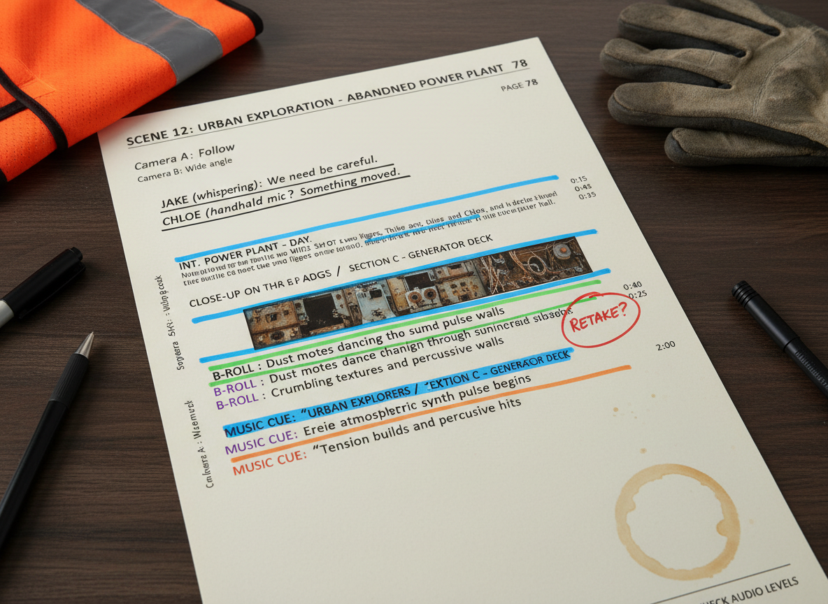 Adding Production Notes to Your Scripts (Shot Descriptions, B-Roll, Graphics)