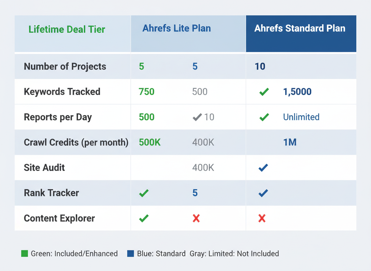 What's Included (and What's NOT) in the Ahrefs Lifetime Deal