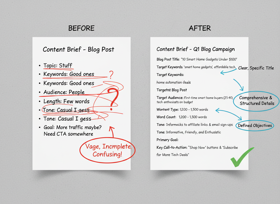 Common Content Brief Mistakes (And How to Avoid Them)