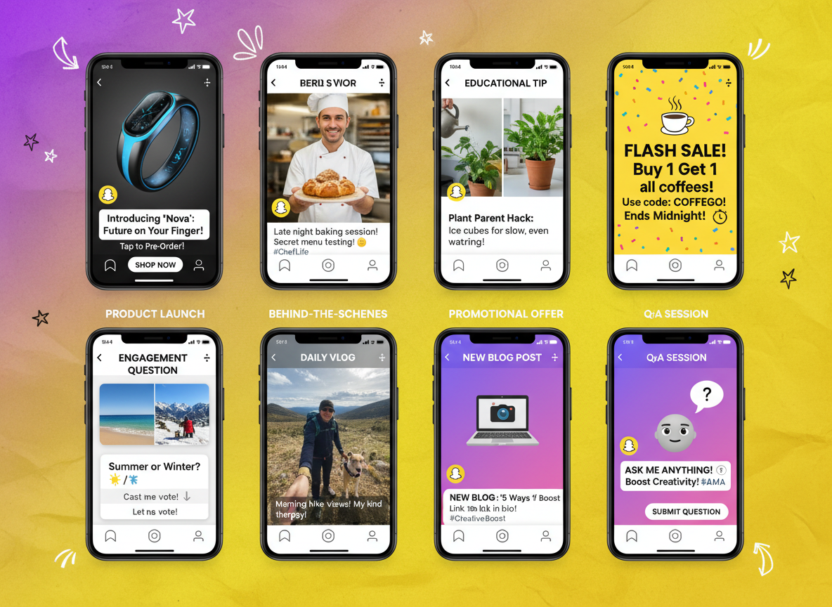 50 Snapchat Caption Examples That Drive Engagement (Organized by Category)