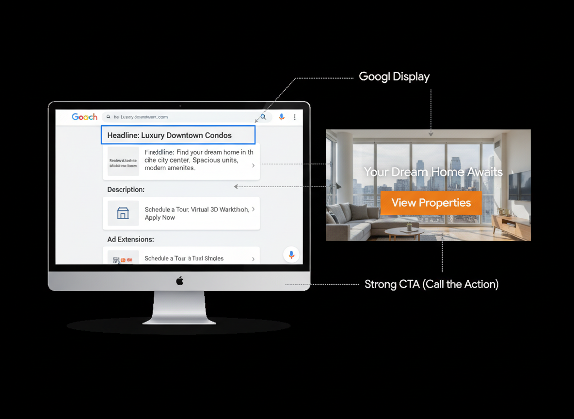 Google Search & Display Realtor Ad Examples (Examples 6-8)