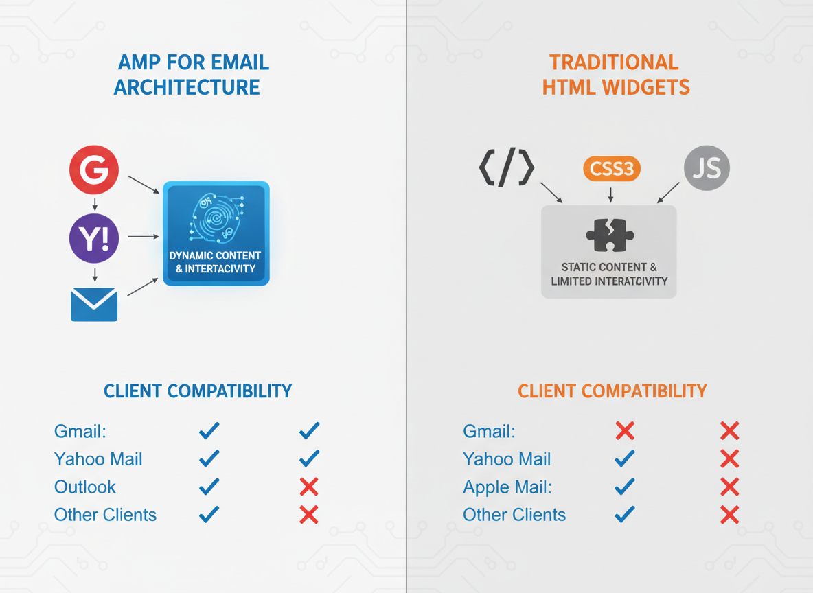 AMP for Email vs HTML-Based Widgets: Technical Breakdown