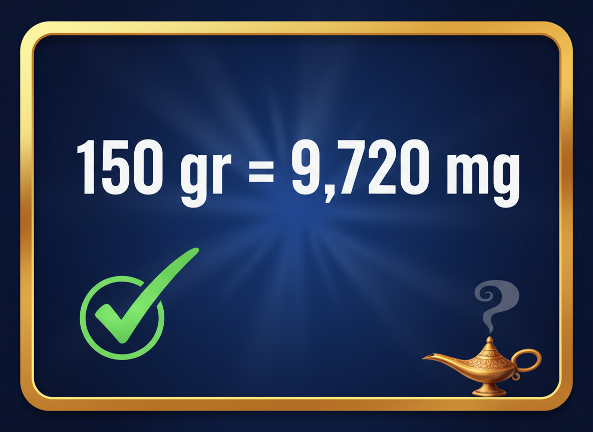 150 Grain to Milligrams: Quick Answer