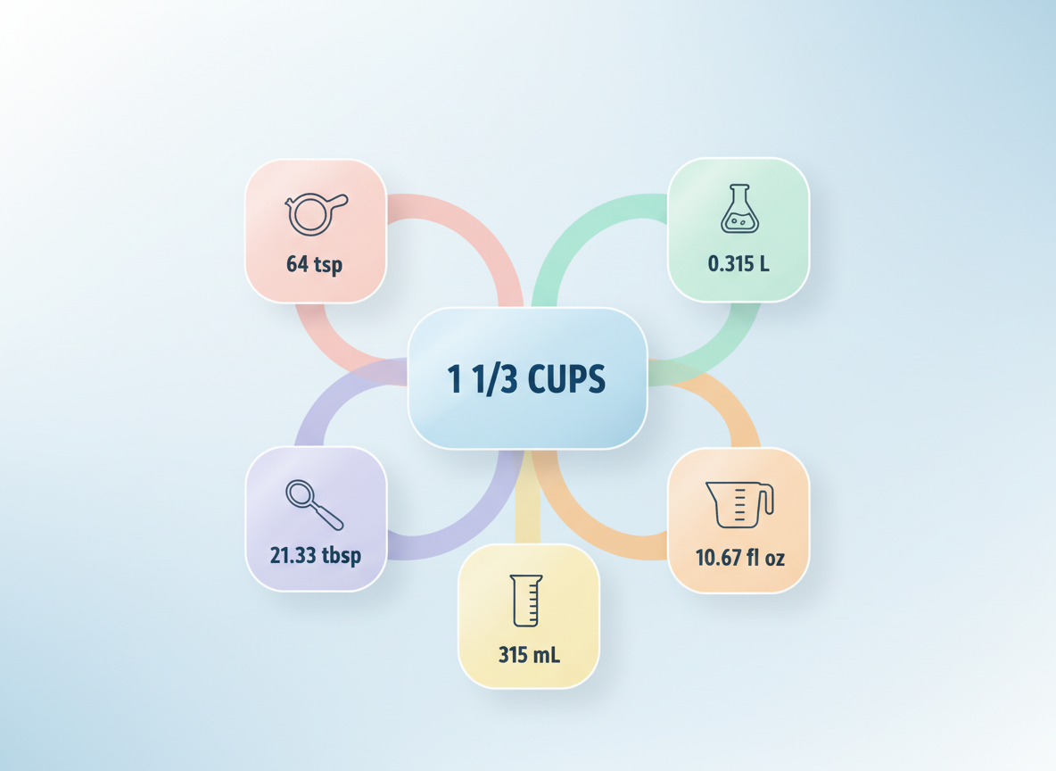 Quick Reference: 1 1/3 Cups in Different Units