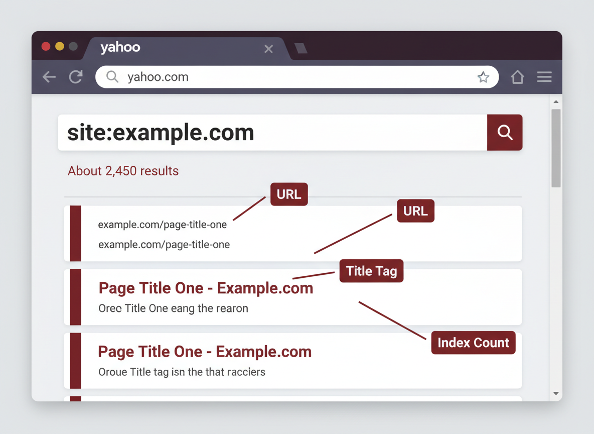 Checking Your Yahoo Search Indexing Status