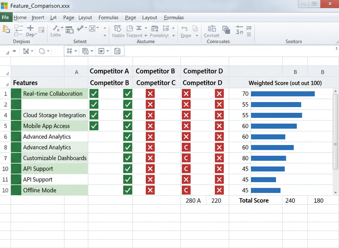 Step 3: The Feature Comparison Matrix That Reveals Your Competitive Edge