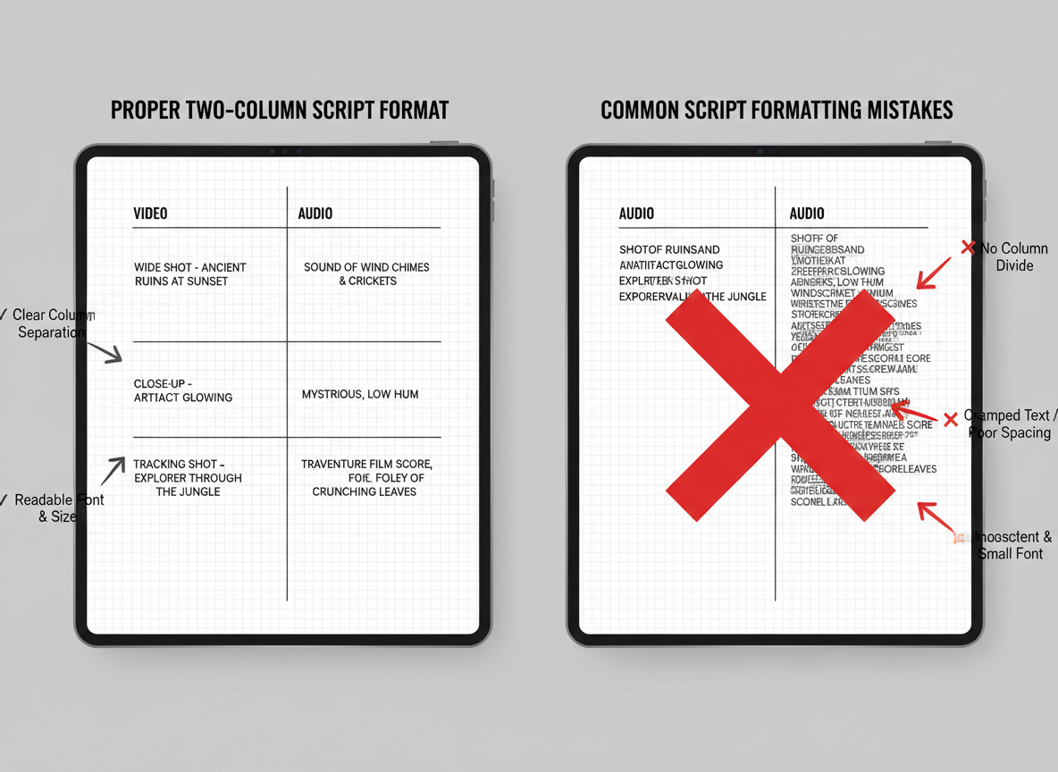 Video Script Formatting Standards & Best Practices