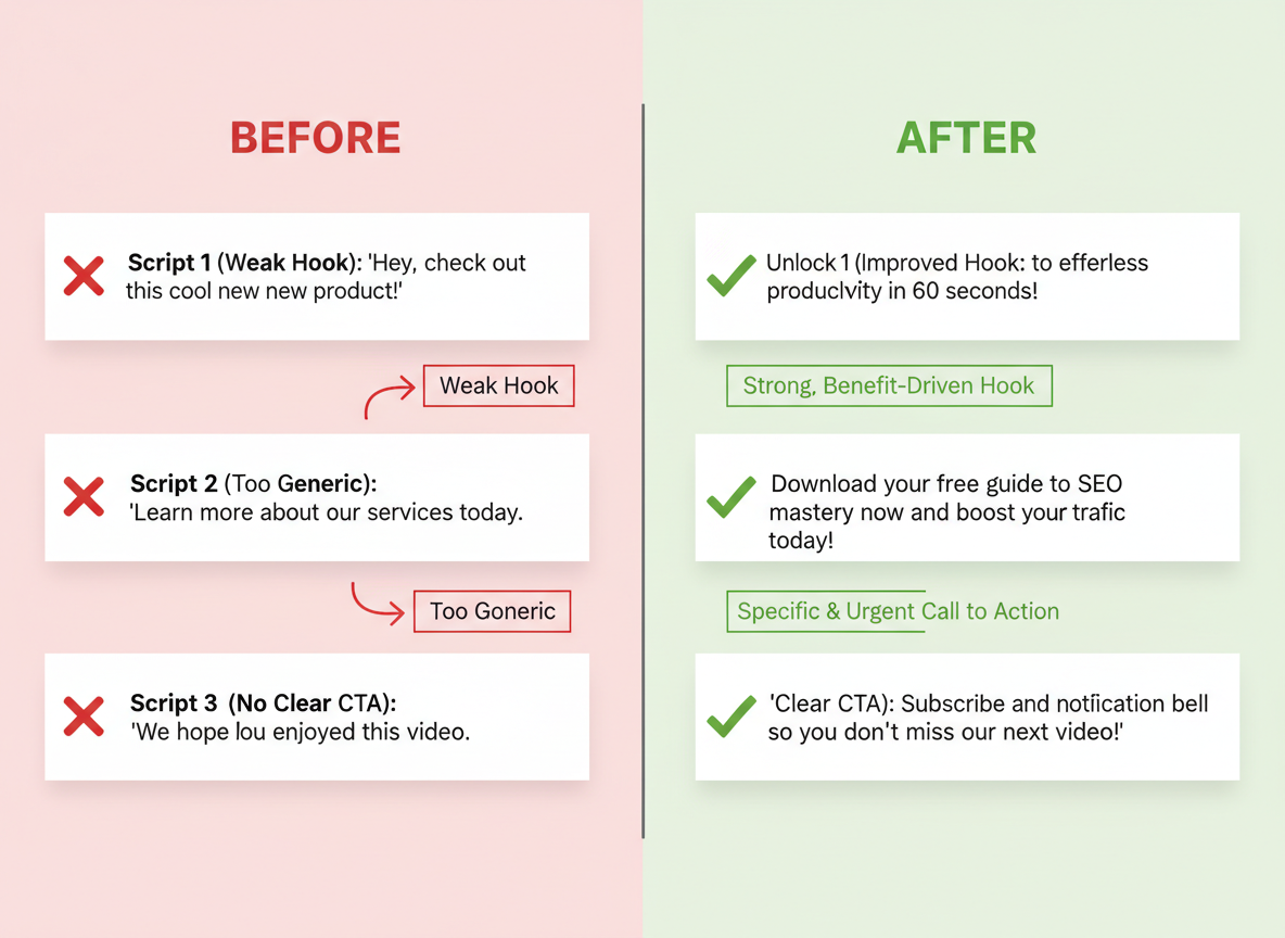 Before & After: Transforming Weak Scripts Into High-Performers