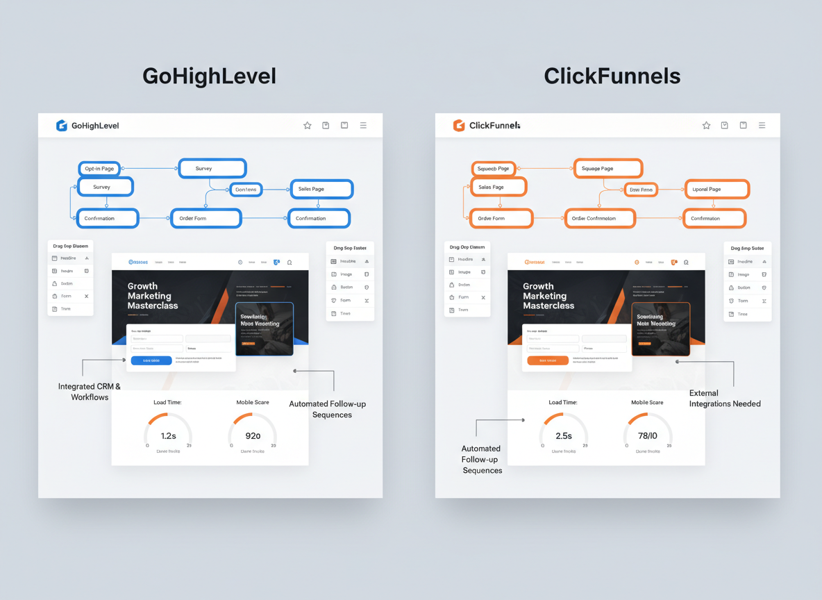Funnel Building Head-to-Head: Same Funnel, Two Platforms