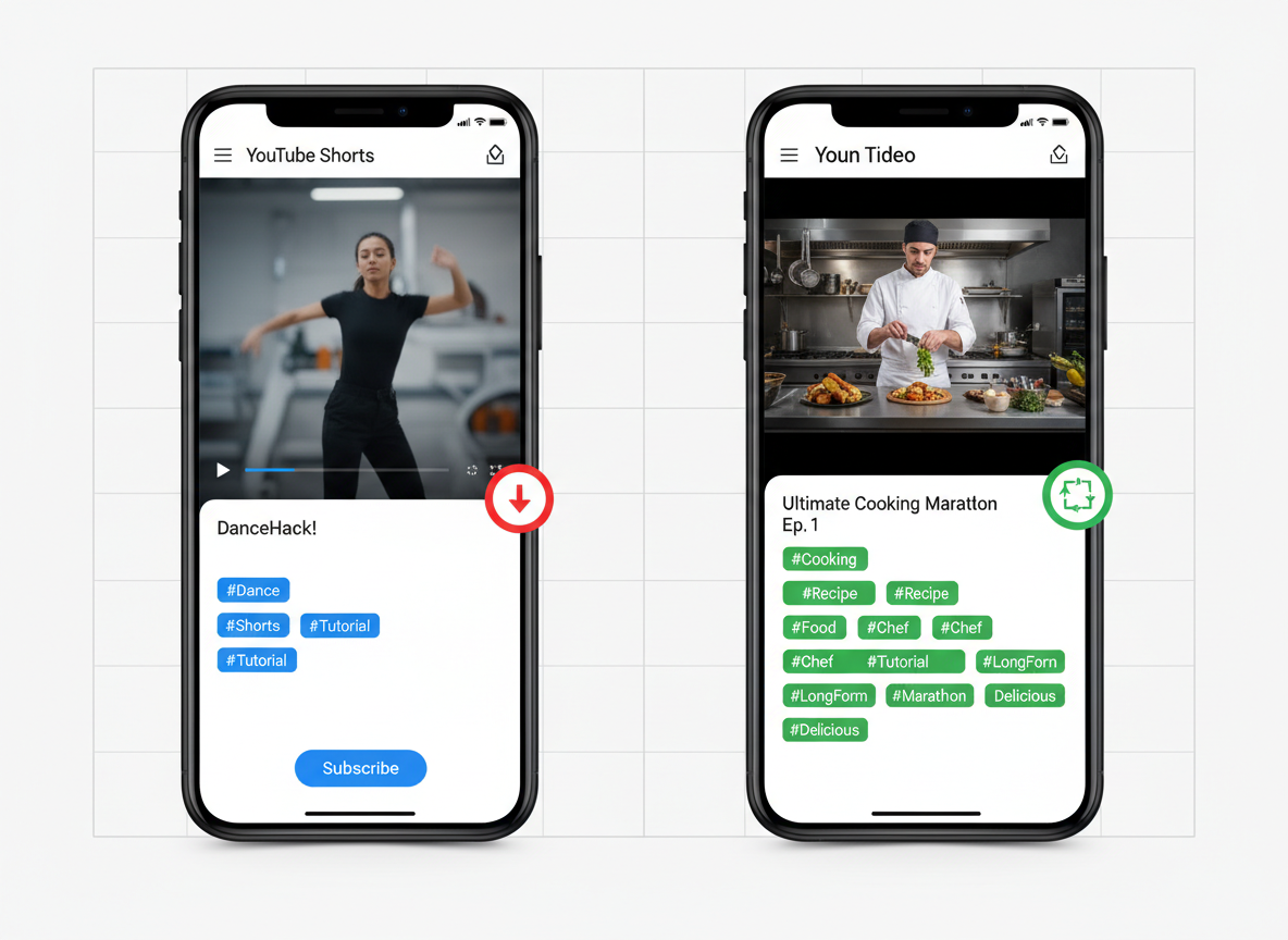YouTube Shorts vs Long-Form Content: Tag Strategy Differences