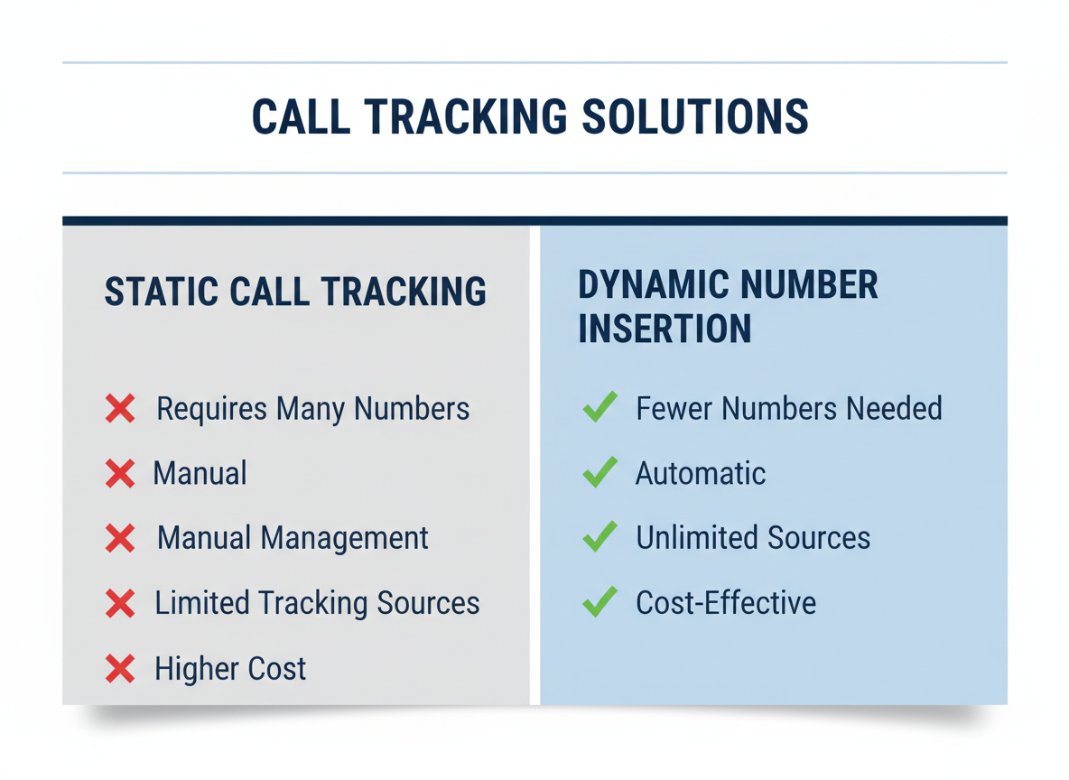 Dynamic Number Insertion vs. Static Call Tracking: What